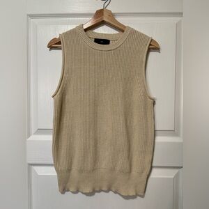 WITHBLACK Cream Knit Sweater Vest